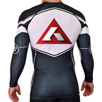 Absolute Grappling Academy Rash Guards Black/White #8116 B (Set up No. 2)