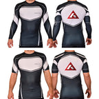 Absolute Grappling Academy Rash Guards Black/White #8116 B (Set up No. 2)