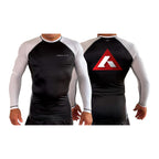 Absolute Grappling All Black Ranked Long Sleeve Rash Guards #8116 B (Set up No. 2)