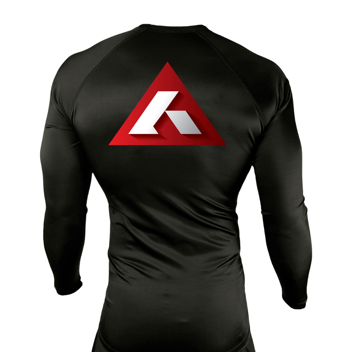 Absolute Grappling All Black Rash Guards Long Sleeves #8116 B (Set up No. 2)