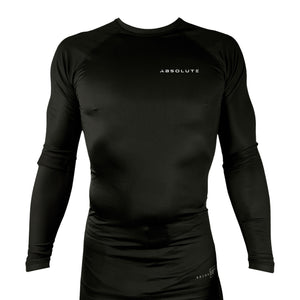 Absolute Grappling All Black Rash Guards Long Sleeves #8116 B (Set up No. 2)