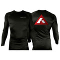 Absolute Grappling All Black Rash Guards Long Sleeves #8116 B (Set up No. 2)