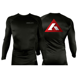 Absolute Grappling All Black Rash Guards Long Sleeves #8116 B (Set up No. 2)