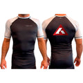 Absolute Grappling All Black Ranked Short Sleeve Rash Guards #8116 B (Set up No. 2)