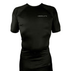 Absolute Grappling All Black Rash Guards Short Sleeves #8116 B (Set up No. 2)