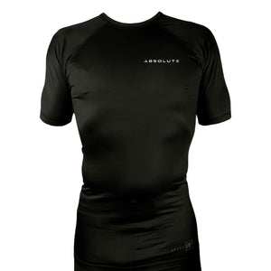 Absolute Grappling All Black Rash Guards Short Sleeves #8116 B (Set up No. 2)