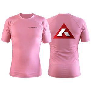 Absolute Grappling Pink Rash Guards Short Sleeve #8116 B (Set up No. 2)