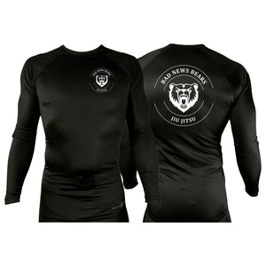 Bad News Bears Jiu-Jitsu All Black Custom Rash Guards Long Sleeves #8117 A