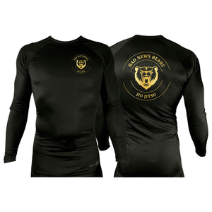 Bad News Bears Jiu-Jitsu All Black Custom Rash Guards Long Sleeves #8117 C