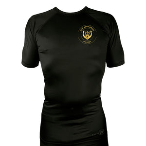 Bad News Bears Jiu-Jitsu All Black Custom Rash Guards Short Sleeves #8117 C