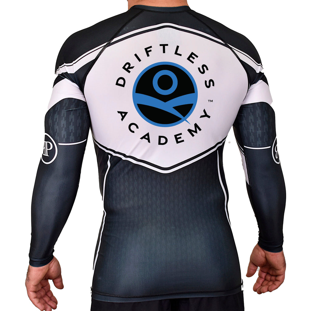 Driftless Academy Rash Guards Black/White #8118 A