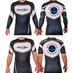 Driftless Academy Rash Guards Black/White #8118 A