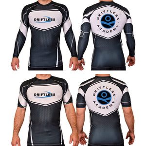 Driftless Academy Rash Guards Black/White #8118 A