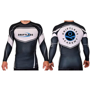 Driftless Academy Rash Guards Black/White #8118 A