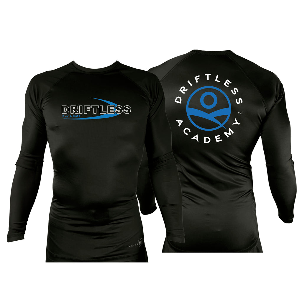 Driftless All Black Custom Rash Guards Long Sleeves #8118 A