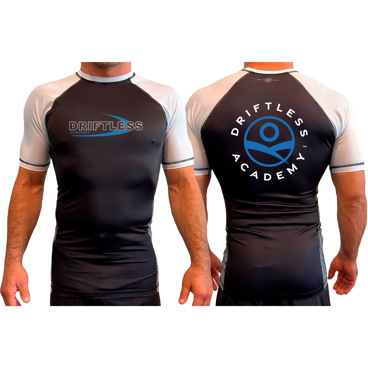 Driftless All Black Ranked Short Sleeve Rash Guards #8118 A