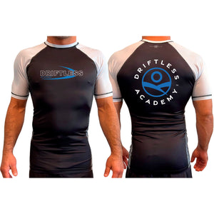 Driftless All Black Ranked Short Sleeve Rash Guards #8118 A