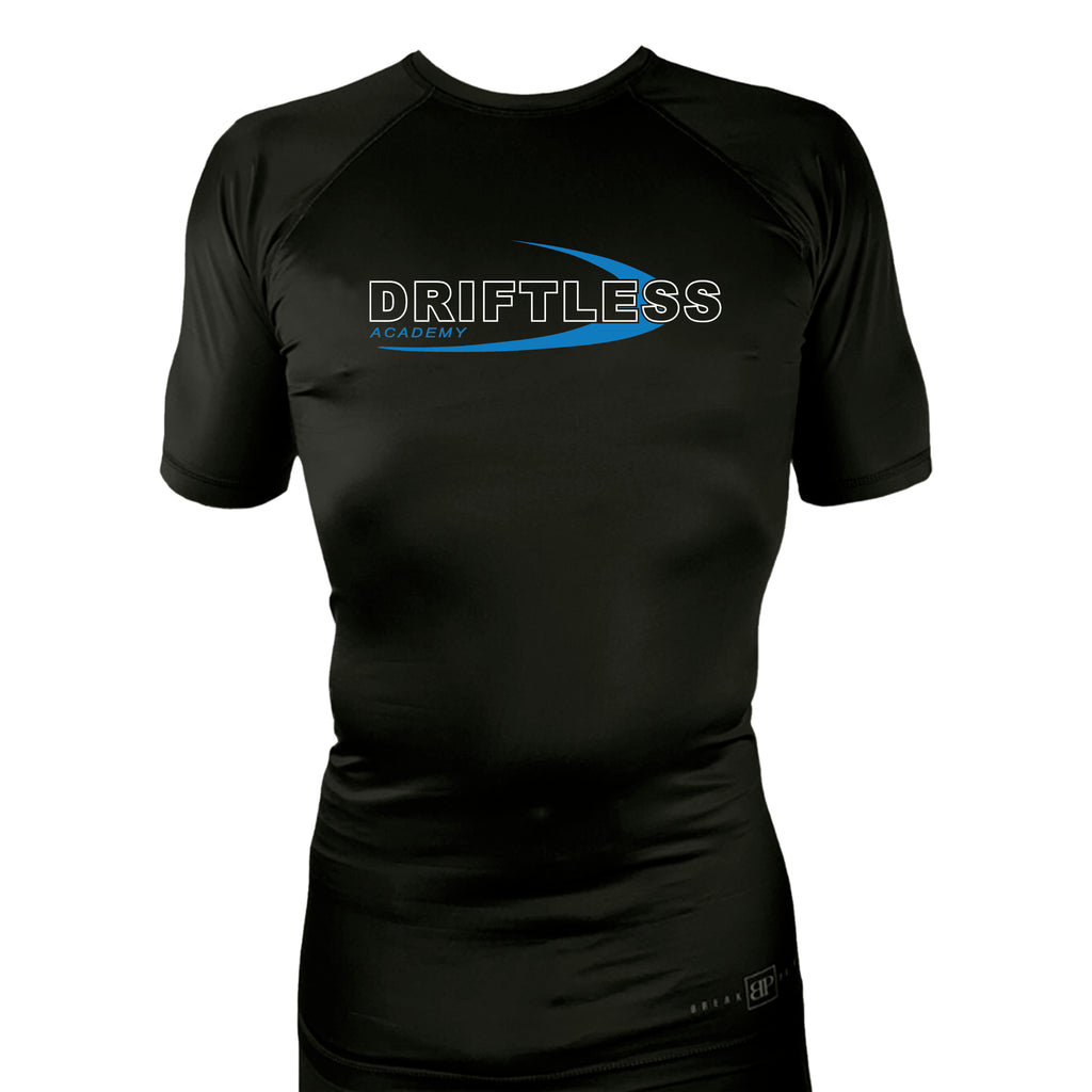 Driftless All Black Custom Rash Guards Short Sleeves #8118 A