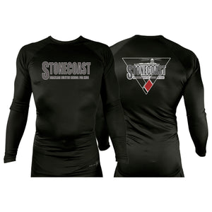 Stonecoast Brazilian Jiu Jitsu All Black Custom Rash Guards Long Sleeves #8119 A