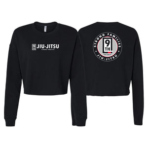 9th Jiu Jitsu Women's Cropped Crewneck Sweatshirt #8120 B