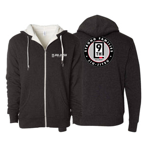 9th Jiu Jitsu Sherpa Lined Zip-Up Hoodie #8120 D