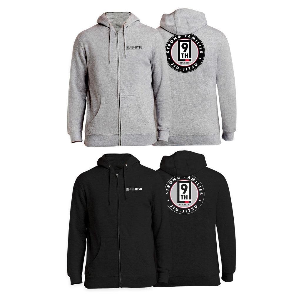 9th Jiu Jitsu Zip-Up Hoodies #8120 D