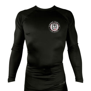 9th Jiu Jitsu All Black Rash Guards Long Sleeves #8120 E