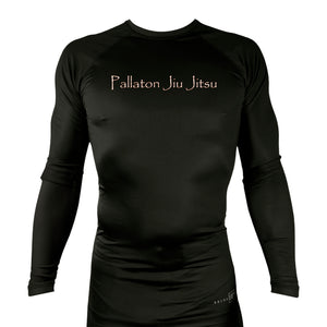 Pallaton BJJ All Black Custom Rash Guards Long Sleeves #8121 A
