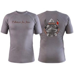 Pallaton BJJ Gray Custom Rash Guards Short Sleeve #8121 A