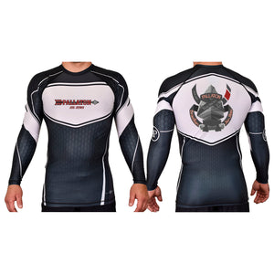 Pallaton BJJ Academy Rash Guards Black/White #8121 B