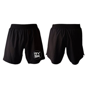 RYSK BJJ All Black Custom Shorts 2.0 #8122 E