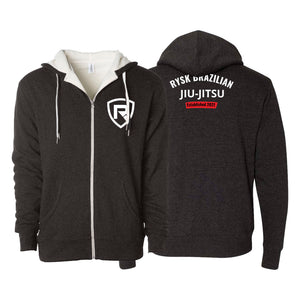 RYSK BJJ Academy Sherpa Lined Zip-Up Hoodie #8122 E