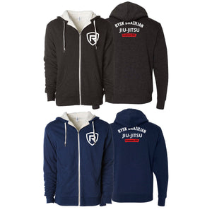 RYSK BJJ Academy Sherpa Lined Zip-Up Hoodie #8122 E