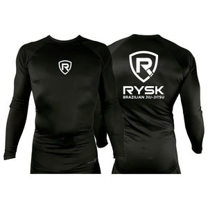 RYSK BJJ All Black Custom Rash Guards Long Sleeves #8122 F
