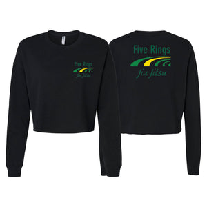 Five Rings Jiu Jitsu Women's Cropped Crewneck Sweatshirt #8123 A