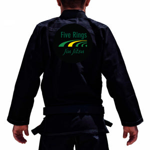 Five Rings Jiu Jitsu Academy Adults Gi - Black #1138 A