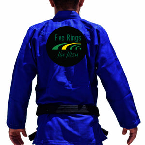 Five Rings Jiu Jitsu Academy Kids Gi - Blue #1138 A