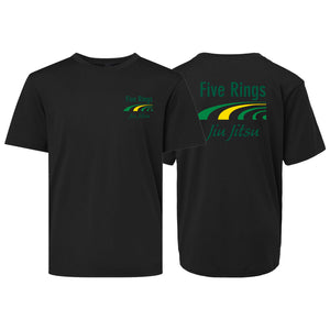 Five Rings Jiu Jitsu Academy Dry Fit Kids Shirts #8123 A
