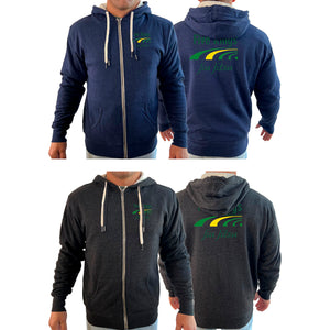 Five Rings Jiu Jitsu Academy Sherpa Lined Zip-Up Hoodie #8123 A