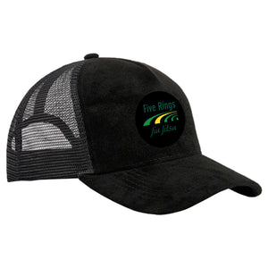 Five Rings Jiu Jitsu Suede Trucker Hat #8123 A