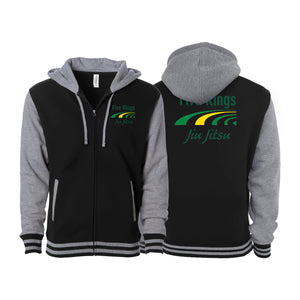 Five Rings Jiu Jitsu Academy Varsity Zip-Up Hoodies #8123 A