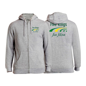 Five Rings Jiu Jitsu Academy Zip-Up Hoodies #8123 A