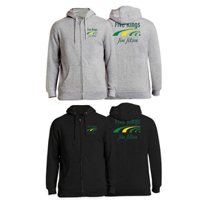 Five Rings Jiu Jitsu Academy Zip-Up Hoodies #8123 A