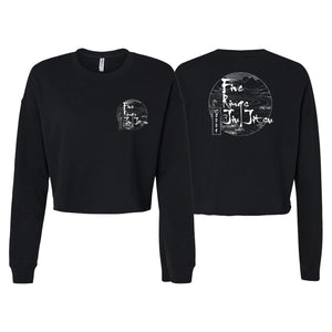 Five Rings Jiu Jitsu Women's Cropped Crewneck Sweatshirt #8123 B