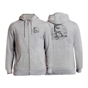 Five Rings Jiu Jitsu Academy Zip-Up Hoodies #8123 B
