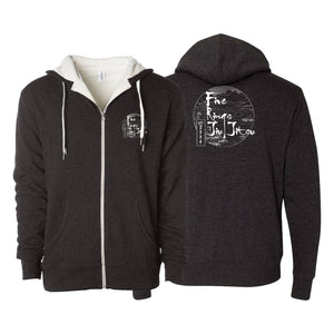 Five Rings Jiu Jitsu Academy Sherpa Lined Zip-Up Hoodie #8123 B