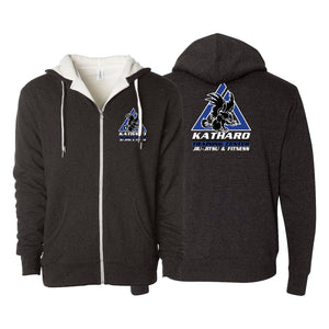 Katharo Training Center Academy Sherpa Lined Zip-Up Hoodie #8124 A