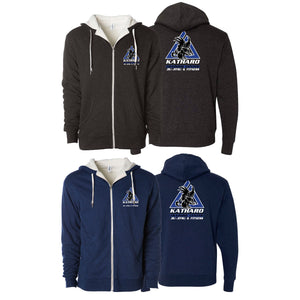 Katharo Training Center Academy Sherpa Lined Zip-Up Hoodie #8124 A