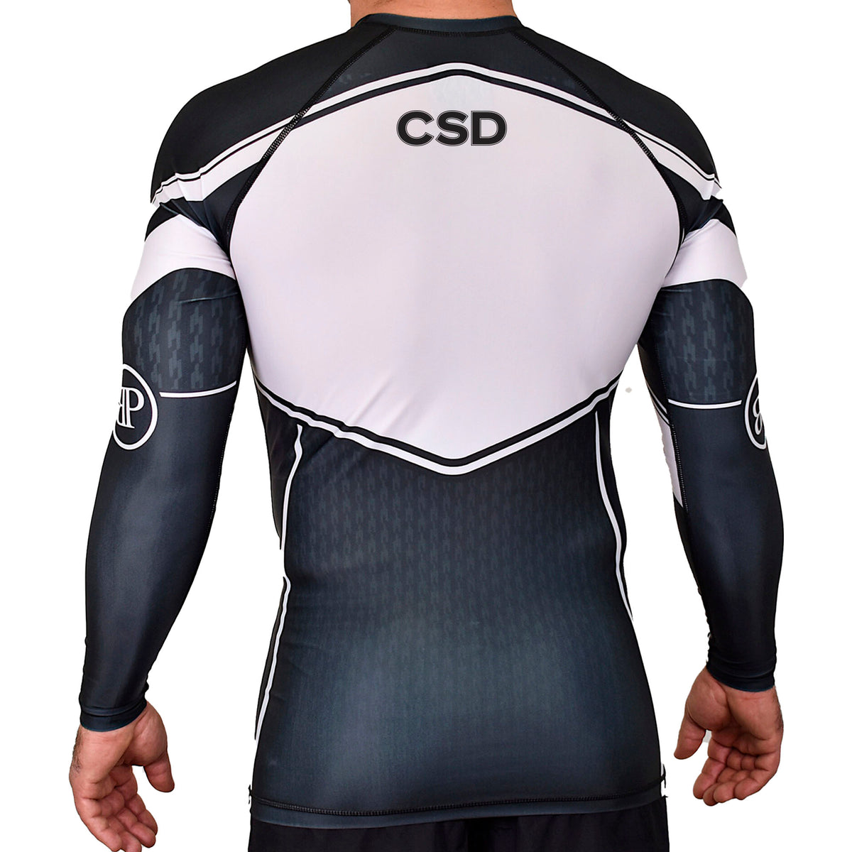 Conquest Self Defense Academy Rash Guards Black/White #8125 A