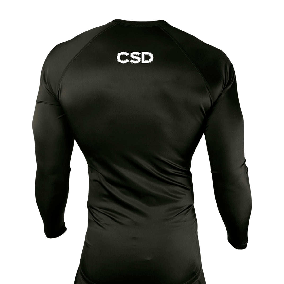 Conquest Self Defense All Black Custom Rash Guards Long Sleeves #8125 A